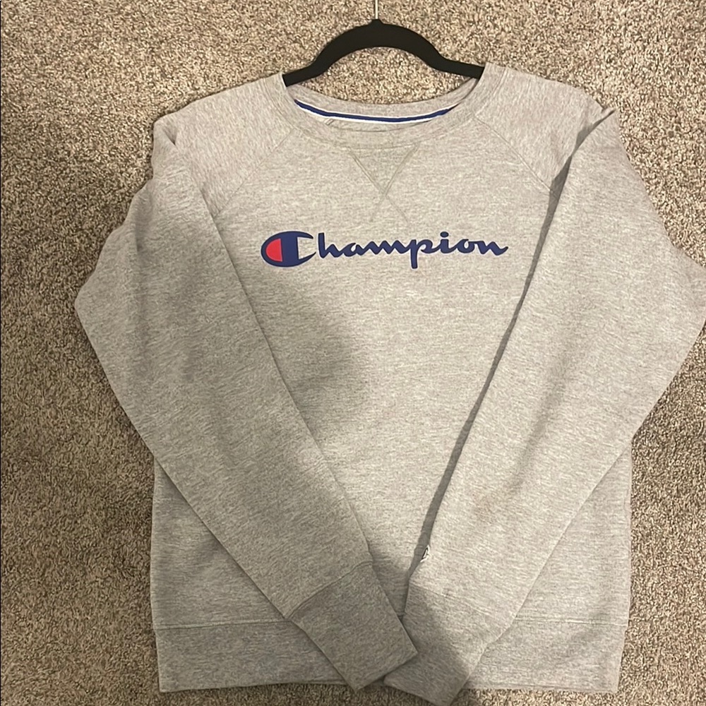 Champion Gray Crewneck Sweater Classic Fit